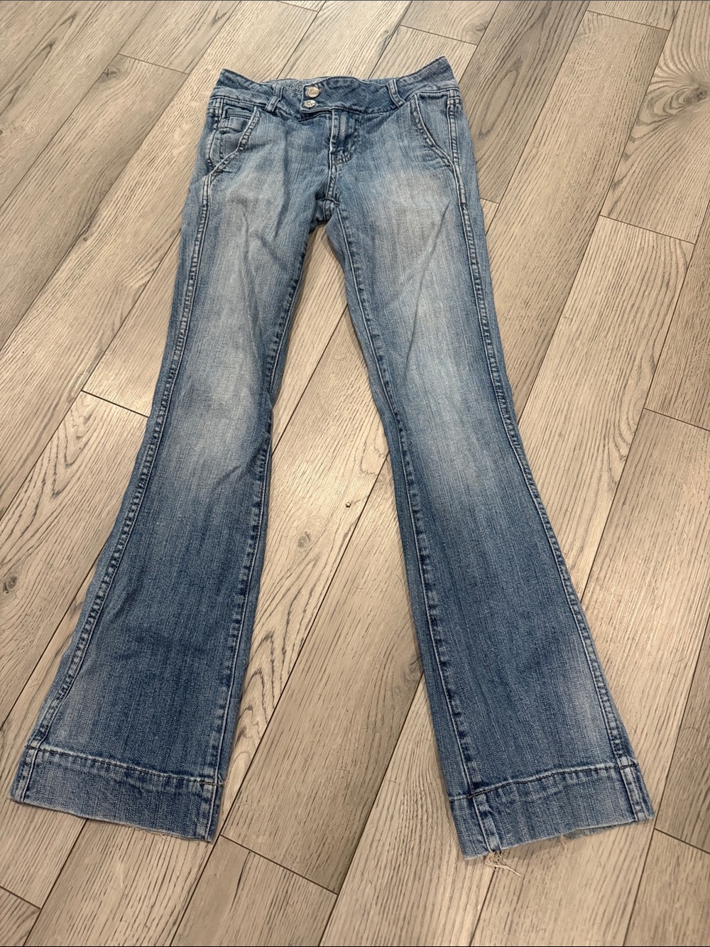 refuge Light Blue Flare Jeans